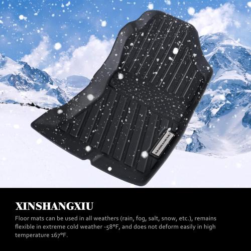 Floor Mats Compatible for 2018-2023 Subaru Crosstrek /2017-2023 Subaru Impreza, TPE All Weather Protection Slush 1st & 2nd Row Floor Liners Black
