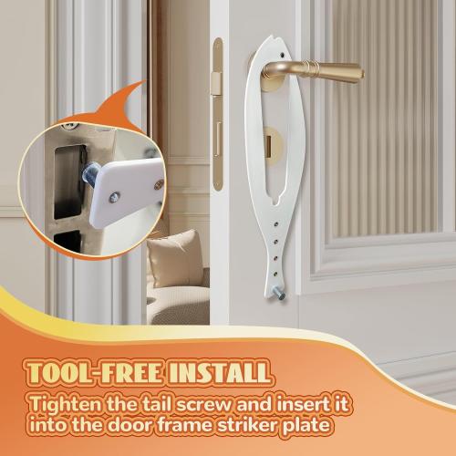 TGIOW Cat Door Latch, Cat Door Stopper Keep Open 2.5-6, 2 Pcs, White