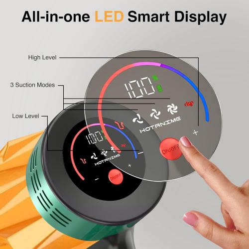 Cordless Vacuum Cleaners-48 KPa/580W with Upto 90Mins Runtime | Stick Vacuum Cleaner with 2 Hepa Filters-Wall Mounted-Touchscreen-Anti-Tangle Brush (UK Plug)