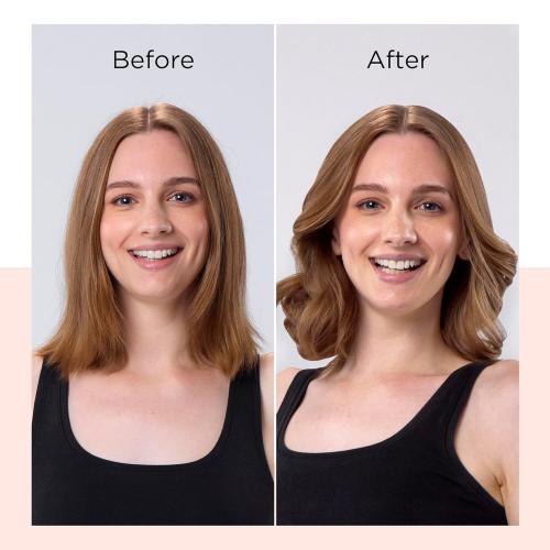 REVLON New and Improved SmoothStay Coconut Oil-Infused Heated Hair Styling Brush | 1” Barrel for Voluminous, Shiny Results (Black/Red)