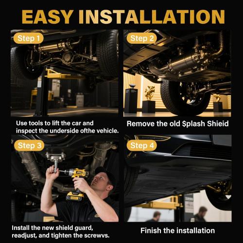 Front Skid Plate Compatible with 2017-2023 Tesla Model 3, 2020-2024 Tesla Model Y, Skid Plates Undercarriage Shield Splash Shield Cover