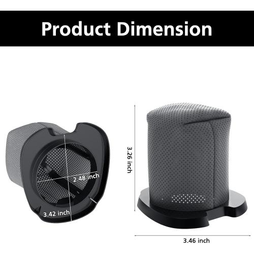 6 Pack CH701 Vacuum Filter Replacement Compatible with Shark Cyclone PET Handheld Vacuum CH700, CH701, CH701C and CH700WM, Compare to Part# XDCFCH700