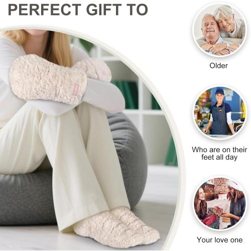 SuzziPad Microwavable Hand Warmers and Heated Slippers, Heated Hand Mitts and Feet Warmers for Fatigue and Discomfort, Cold Feet Reliever for Bed, Ideal Choice for Women & Men in Cold Day, L