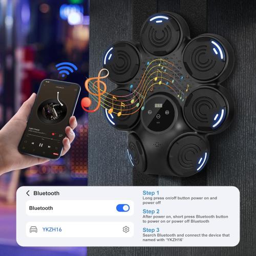 Smart Boxing Machine, 9 Speed-Modes Interactive Punching Trainer with Gloves, Music Boxing Machine Punching Equipment, Home Workout Boxing Target Machine with Wall Mounted