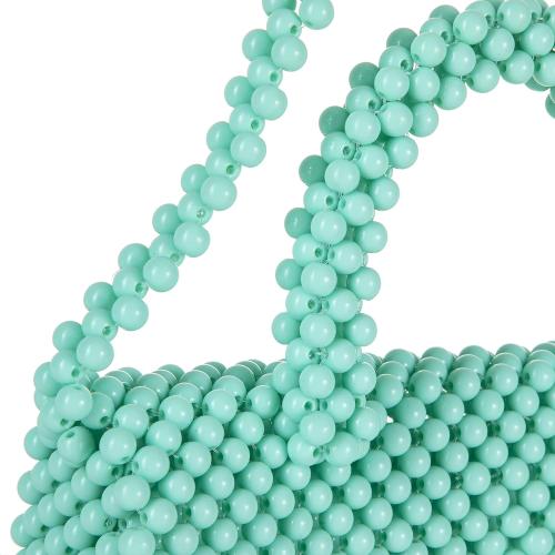 YUSHINY Women Acrylic Beaded Clutch Macaron Color Message Bag with Strap for Wedding Evening Party