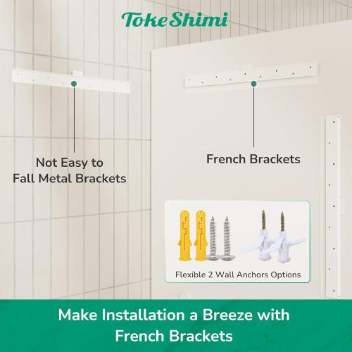 TokeShimi 24x36 Beveled Wall Mirror Decorative, Bathroom Vanity Mirrored with 1 Beveled Edge, Shatterproof Modern Frameless Mirror Bathroom Rectangle for Living Room, Entryway, Restroom