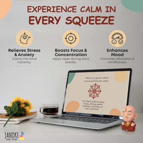 Funny Stress Balls for Adults - Zen Style Squishy Squeeze Toy, Hilarious Gag Gift for Coworkers, Men & Women – Unique Stress Relief Desk Toy