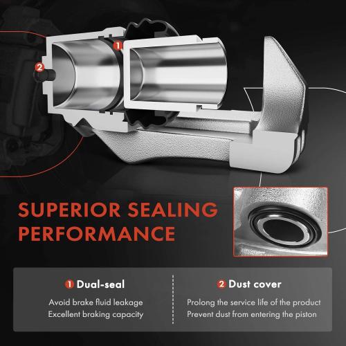 One Silver A-Premium Disc Brake Caliper Assembly with Bracket Compatible with Select Cadillac, Chevy and GMC Models- XTS, Escalade, Avalanche, Suburban, Silverado, Express, Sierra, Yukon XL and more - Front Side