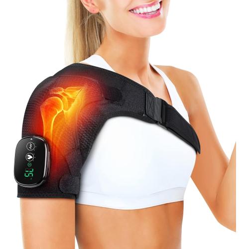 ERHIVORA Shoulder Heating Pad with Massage, FSA Eligible Items List, Heated Shoulder Wrap for Pain Cordless, HSA Approved Products Only