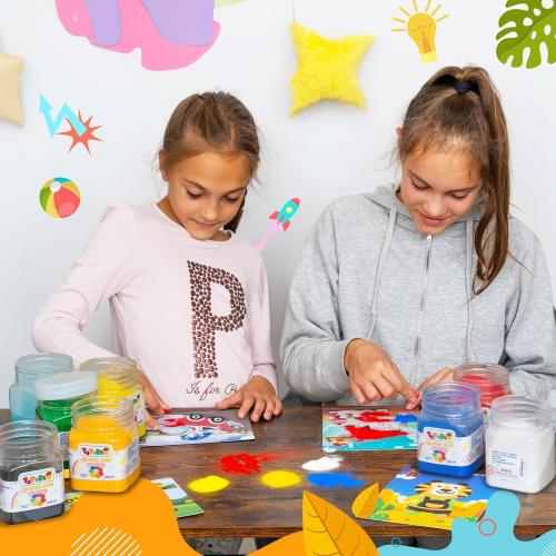 Toyssio - Sand Art Sand [ 20 Colors: 15 lbs ] Craft Sand, Colored Sand for Sand Art, Sand Art Bulk, Colored Sand for Crafts, Art Sand, Sandbox, Sand for Crafts for Kids Age 3 , Non-Toxic, 20 Jar