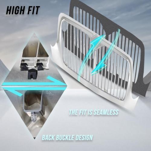 Chrome Grill Grille Compatible With 2001-2016 International Durastar 4300