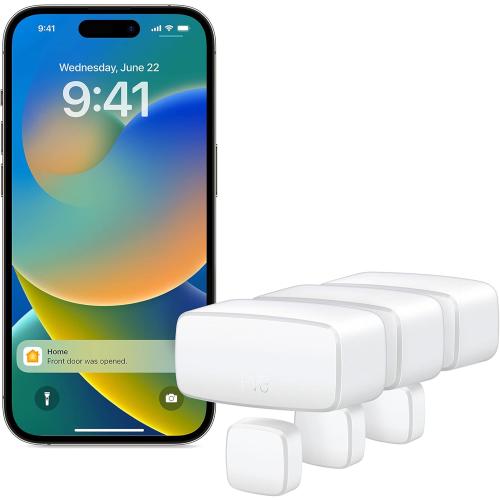 Eve Door & Window (Matter) 3 Pack – Smart Contact Sensor for Doors & Windows, Open/Closed State, Automatic Control of Accessories, Matter Over Thread, Apple Home, Alexa, Google Home, SmartThings