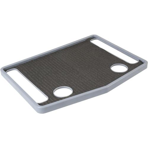 Support Plus Walker Tray Table - Mobility Table for Walker With Non-Slip Mat, Accessories, and Cup Holder (21x16) - Gray