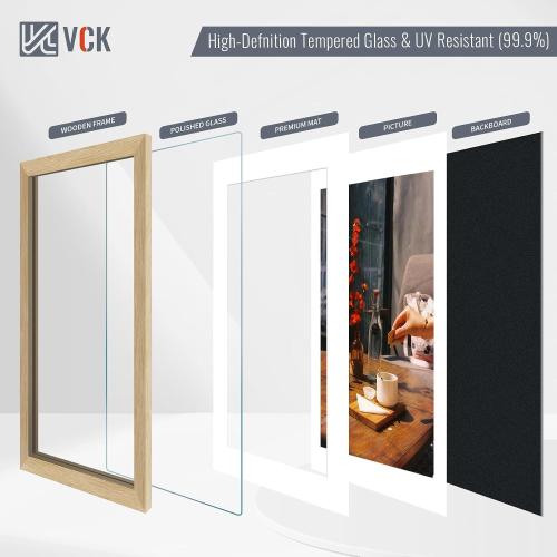 12x16 Picture Frame 2 Pack - Natural Oak, High-End Wood Poster Frames with Tempered Glass, Display 8.5x11 Photo with Mat or 12x16 without Mat, Art Gallery-Quality, Wall Hanging, Natural Oak