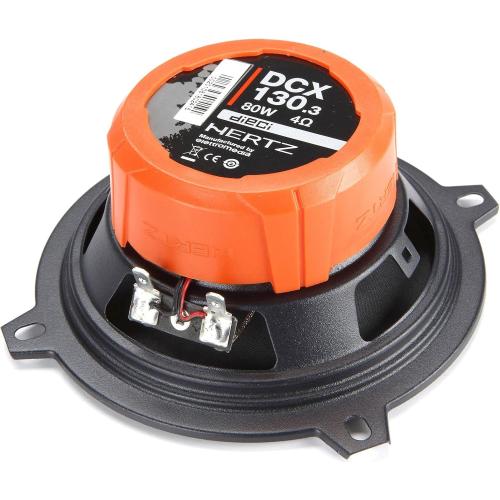 Black HERTZ Dieci Series DCX-1303 5.25 Two-Way Coaxial Speakers - Pair