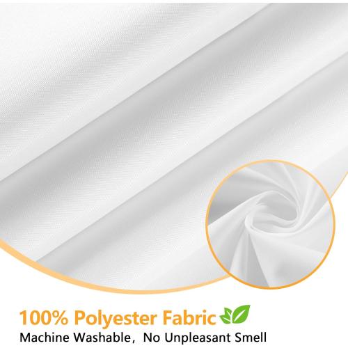 72 x 60 inch Short Fabric Shower Curtain Liner with 3 Large Magnets, Waterproof Cloth Shower Liner Shorter, Neutral White 60'' Bathtub Curtain Lightweight Machine Washable