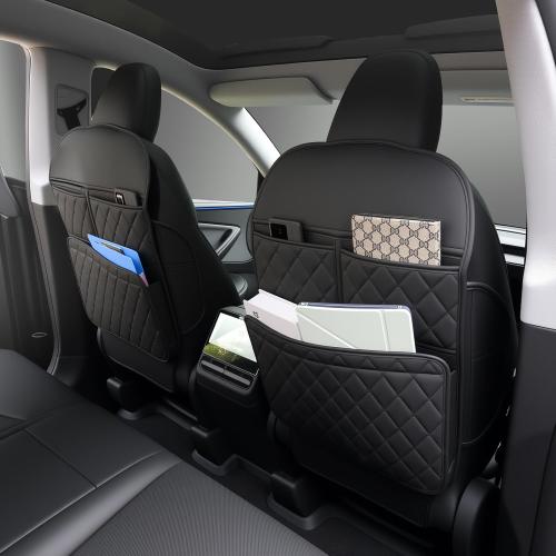 2 Pack Seat Back Protector for Kids, Car Kick Mats Back Seat with Organizer | Waterproof, Protects Against Dirt, Scuffs & Scratches, Easy to Install and Clean, Fits Most Vehicles