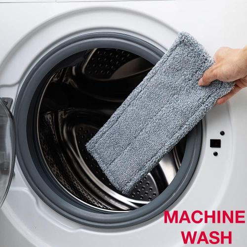 Home & Outdoor Heavy-Duty Scrub Mop and Broom with Collapsible Bucket Set & Microfiber Cloth Replacement Pack