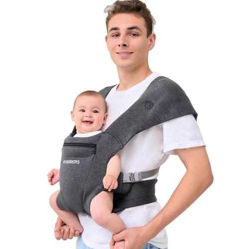 Size 0-36 months Color Grey Newly Upgraded Baby Carrier Newborn to Toddler - Infant Carrier for Babies 0-36 Months, Ergonomic and Cozy Carrier with Soft Fabrics for Face-in and Face-Out Front, Dark Gray