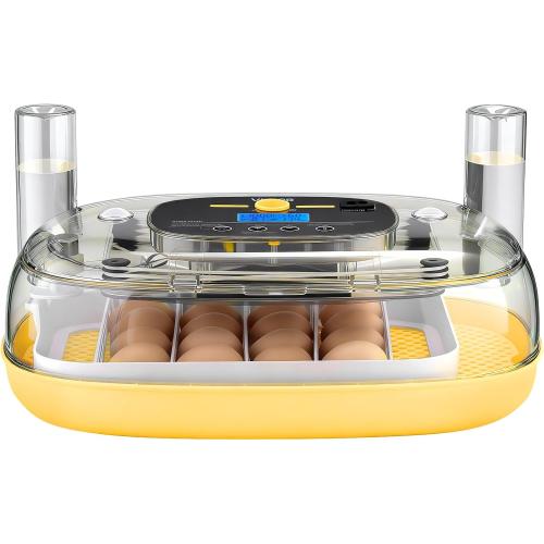 VEVOR 24 Egg Incubator, Automatic Egg Turner with LED Candler, Temperature & Humidity Control, 360° View Clear Window, Auto Water Refill, Poultry Eggs Incubators for Hatching Chicks Ducks Goose Quail