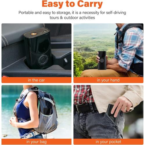 Cordless Tire Inflator - Portable Air Compressor 150 PSI, Fast 9000 mAh Pump for Car, Bike, Motorcycle & Bicycle Tires