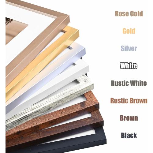 KINLINK 12x16 Picture Frame Black, Wooden 16x12 Photo Frames with Plexiglass for 11x14 Picture with Mat or 12x16 Without Mat, Perfect for Art Wall and Tabletop Display 12 x 16 frame Set of 4