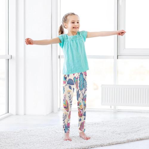 Girls Leggings Soft Comfortable Kids Pants for Yoga Dance Workout Toddler Teens Size 4-10T