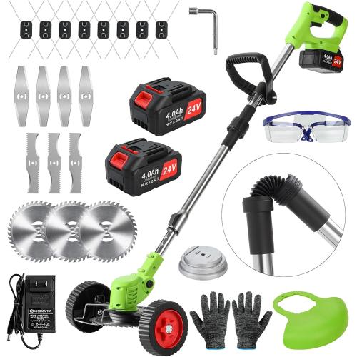 Weed Wacker Cordless,24v Electric Weed Eater Battery Powered