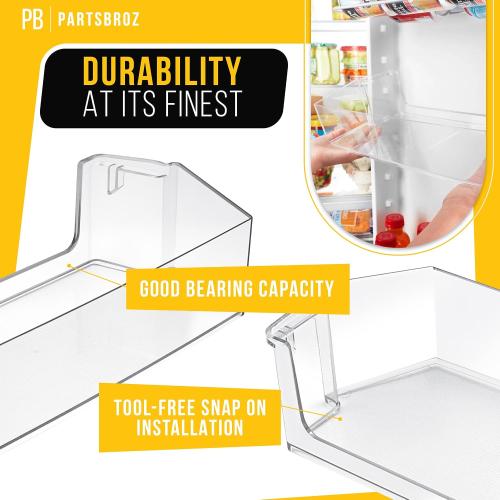 W11239961 Refrigerator Door Shelf Bin for Whirlpool AP6333410 (2-Pack)
