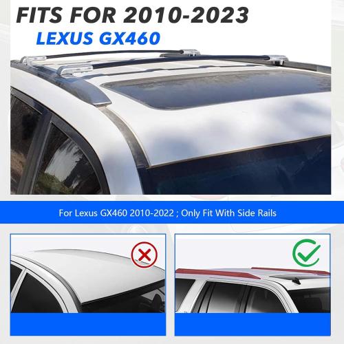 Roof Rack Cross Bar 2010-2023 Compatible with Lexus GX460 Crossbars OE Style #PT278-60091