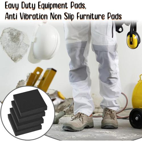8 Pcs Non Slip Furniture Pads 4 x 4 x 3/4 Thick Foam Rubber Pad Heavy Duty Furniture Grippers Anti Vibration Rubber Feet Mat Floor Protectors for Hardwood Floors Washing Machines Chair Bed Table