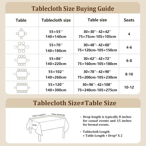 Laolitou Rustic Tablecloth Cotton Linen Waterproof Tablecloths Burlap Table Cloths for Kitchen Dining Cloth Table Cloth for Rectangle Tables Coffee Lines Rectangle,55''x70'',4-6 Seats