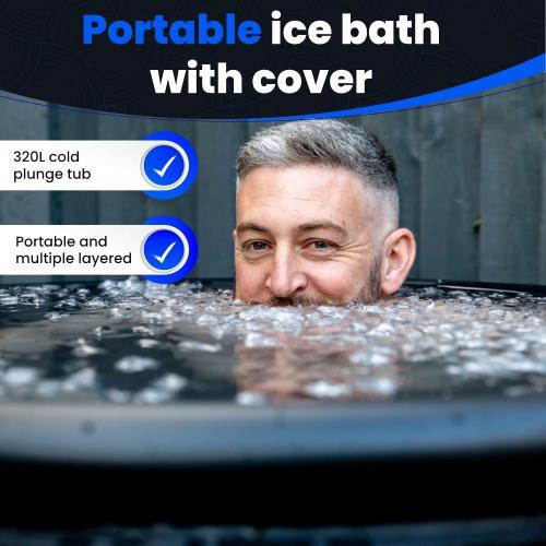 The Cold Pod Ice Bath Tub for Athletes with Cover: Cold Plunge Tub for Recovery, Multiple Layered Portable Ice Bath Plunge Pool