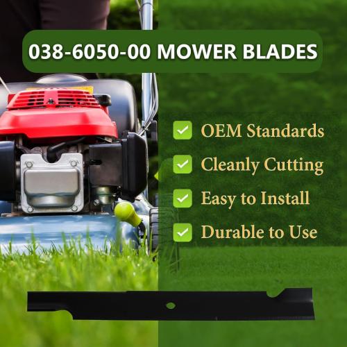 038-6050-00 High Lift Mower Blades Set for Bad Boy Exmark Gravely Hustler Toro 60 Lawn Mower, Replaces 038-2007-00 038-6060-00 038-6002-00, Compatible with ZT60 CZT60 (3PACK)