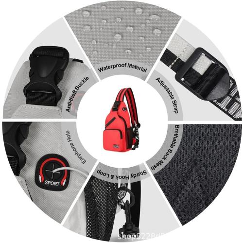 Long Keep Sling Bag Backpack Sports Bag for Men and Women Carrying or Cross-Country Hiking Chest Bag
