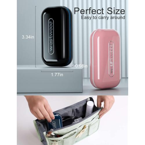 DUBSTAR Small Pill Cutter, Pill Cutter Splitter for Small and Tiny Pills, Portable Pretty Pill Cutters for Large Pills, Cuts Vitamins Tablets for Purse Pocket (Pill Cutter, Blue)