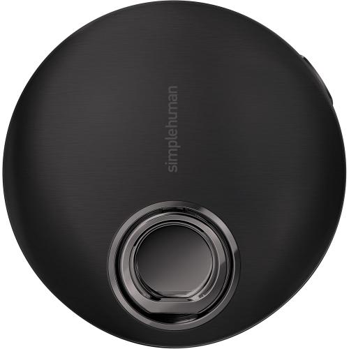Size Medium simplehuman Sensor Mirror, Lighted Compact Makeup Magnifying Mirror with Light, Round, Travel Size, Black Stainless Steel