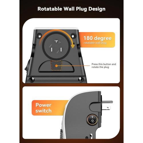 450W Space Heater, Remote Wall Outlet Electric Small Space Heater as Seen on TV with Adjustable Thermostat and Timer and Led Display, Compact for Home,Office,Bathroom