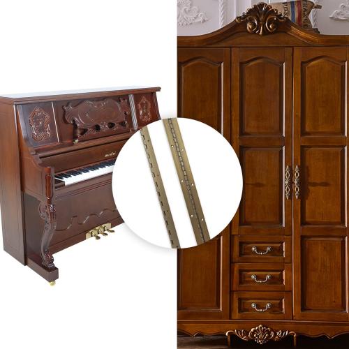 Piano Hinge 24 Inch, 2 Pack, Continuous Hinge 24 inch, Thickened Steel Heavy Duty, Continuous Hinge with Antique Bronze Finish, 24 x 1-1/5 x 0.06