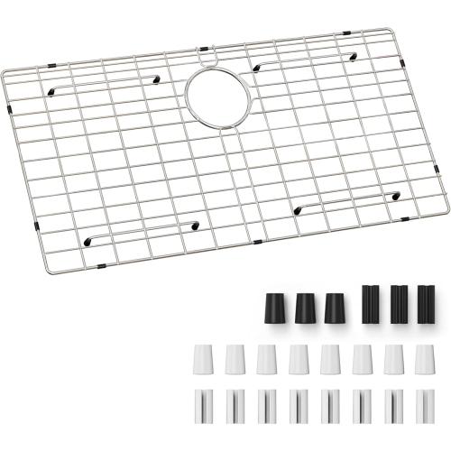 Sink Protector Grid, Sink Grids for Bottom of Kitchen Sink with Corner Radius 3/16,27-9/16 x 14-9/16 Sink Protector, Stainless Steel Material (27.7W x 14.7D x 1H)
