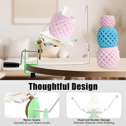 Large Capacity Yarn Winder, 10-16 oz Hand Operated Yarn Baller, Metal Yarn Ball Winder, Durable Crochet Tools & Accessories, Fiber/Wool/String Ball Winder, for Crocheting