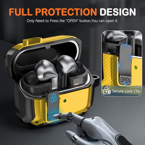 Compatible with Samsung Galaxy Buds3 FE (2025) / Buds3 Pro (2024) / Buds 3 Case (2024) with Phone Stand, Compatible with MagSafe, with Secure Lock Clip Design & Cleaning kit