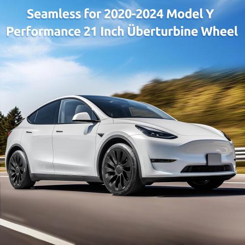 Wheel Rim Protector for Tesla Model Y Performance 21 Inch Überturbine Wheels All-in-one Car Tire Trim Rings Rim Case Hubcaps Wheel Cover 2020-2024 Model Y Accessories