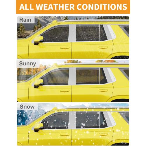 in-Channel Window Rain Guards Fit for Chevy Tahoe/Cadillac Escalade/GMC Yukon 2021-2026 Rain Guard Extra Durable Window Deflectors Vent Visors Vent Shades Exterior Car Accessories-4pcs