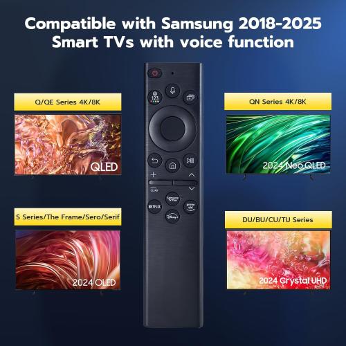for Samsung TV Remote Replacement for Smart TV with Voice Control - Compatible with Samsung TV 2015-2025 Models - Voice Command
