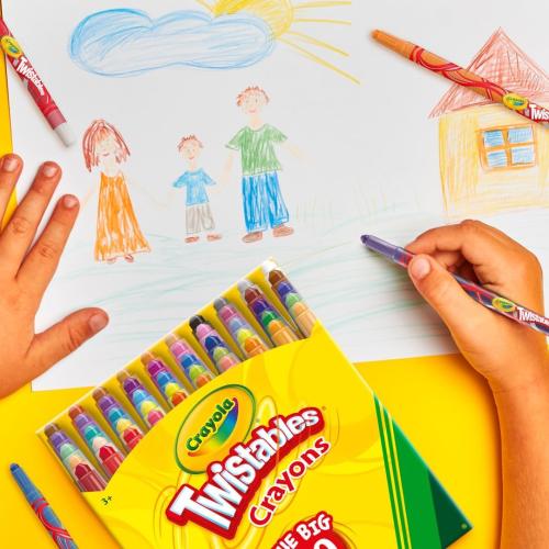 Crayola Mini Twistables Crayons for Kids (50ct), Essential Easter Basket Stuffers, No Peel Crayons for Coloring Books, Gift for Toddlers & Kids, Arts & Crafts Supplies, 3