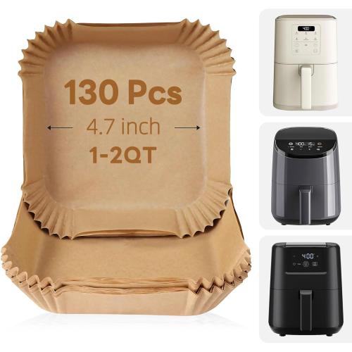Small Air Fryer Liners Disposable 2 Qt for COSORI 2.1 Qt Air Fryer, Parchment Paper Baking Sheet Mini Air Fryer Liners