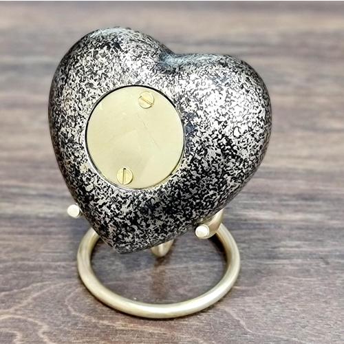 Esplanade Heart Shape Cremation Urn Memorial Container Jar Pot | Metal Urns | Memorial Keepsake Urns