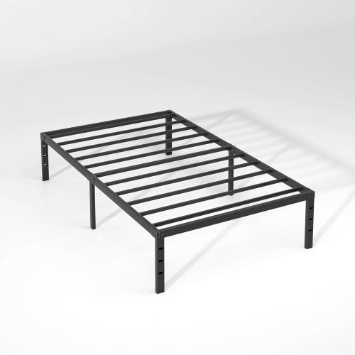 Metal Bed Frame,Twin Size Bed Frame with Storage Space,Heavy Duty Sturdy Mattress Foundation,Easy Assembly,No Box Spring Needed, Black,18 Inch,Twin