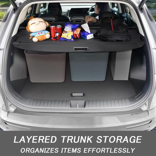 Cargo Cover for BMW X3 2025 2026 Accessories Retractable Trunk Cover Security Shielding Shade Cargo Luggage Cover Trunk Privacy Protection (Carbon Fiber Texture)